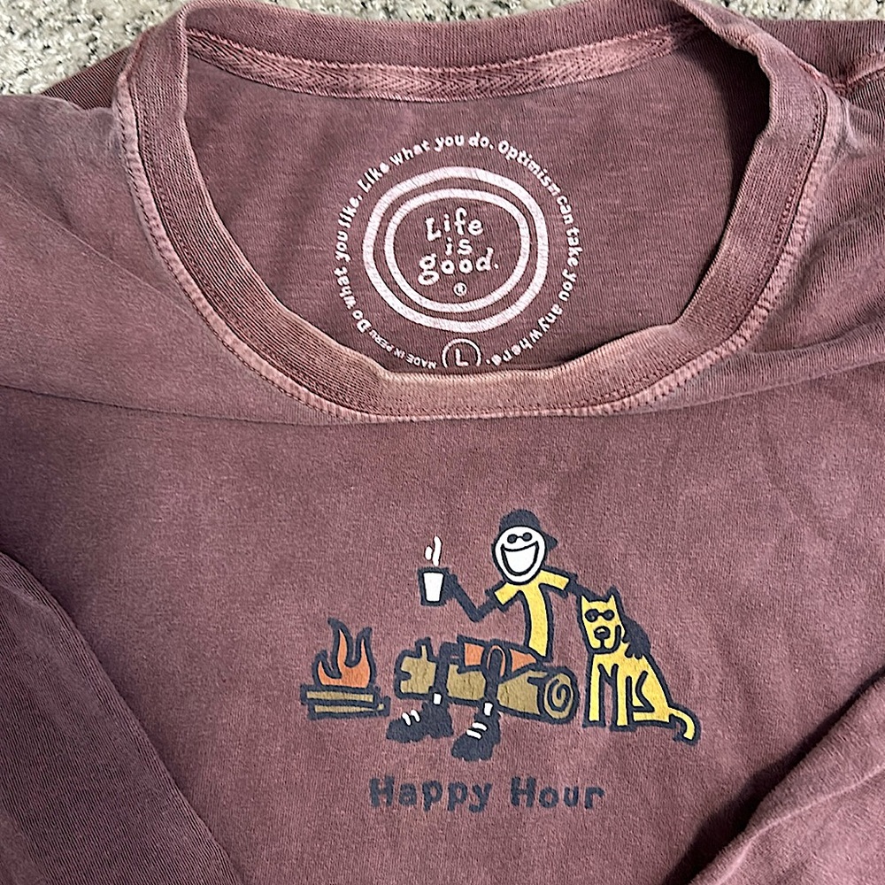 Vintage Life is Good “happy hour” long sleeve T-Shirt